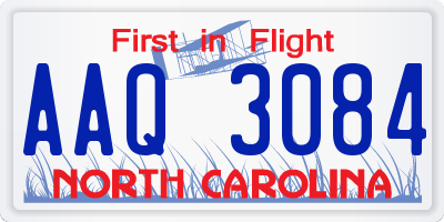 NC license plate AAQ3084