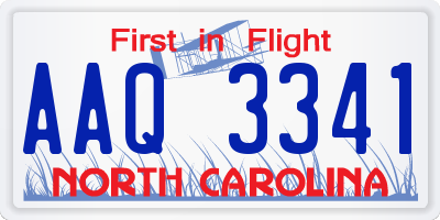 NC license plate AAQ3341