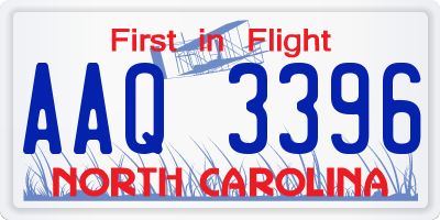 NC license plate AAQ3396