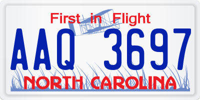 NC license plate AAQ3697
