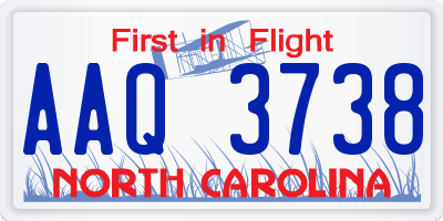 NC license plate AAQ3738