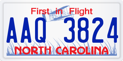 NC license plate AAQ3824