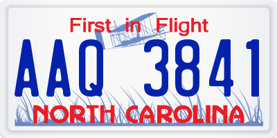 NC license plate AAQ3841