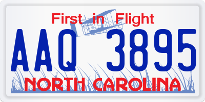 NC license plate AAQ3895
