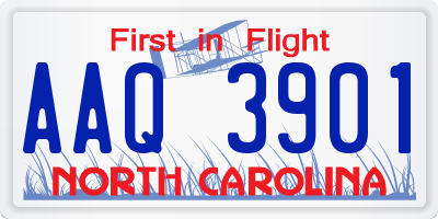 NC license plate AAQ3901