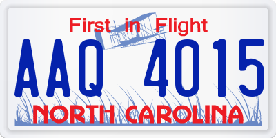 NC license plate AAQ4015