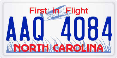 NC license plate AAQ4084