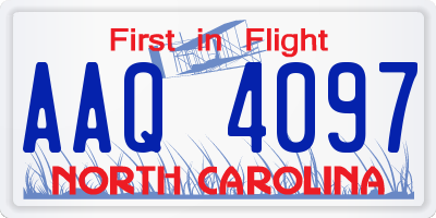 NC license plate AAQ4097