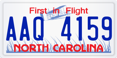NC license plate AAQ4159