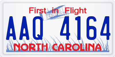 NC license plate AAQ4164