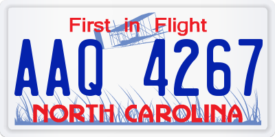 NC license plate AAQ4267