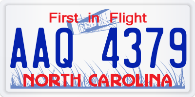NC license plate AAQ4379