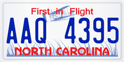 NC license plate AAQ4395
