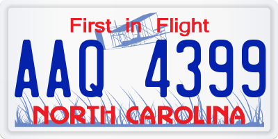 NC license plate AAQ4399
