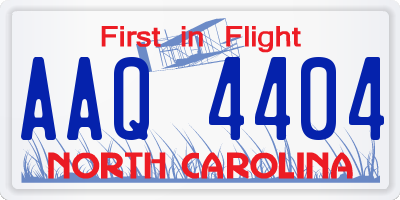 NC license plate AAQ4404