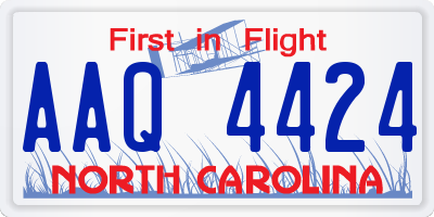 NC license plate AAQ4424
