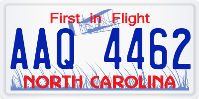 NC license plate AAQ4462