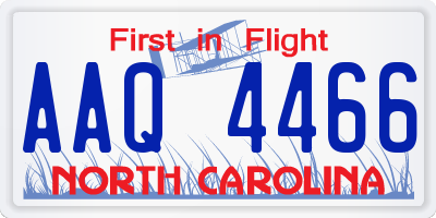 NC license plate AAQ4466