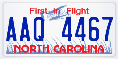 NC license plate AAQ4467