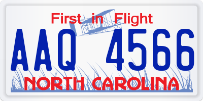 NC license plate AAQ4566