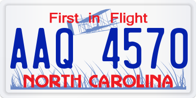 NC license plate AAQ4570