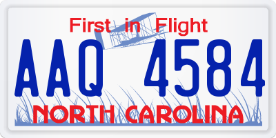 NC license plate AAQ4584