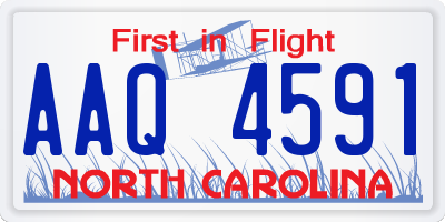 NC license plate AAQ4591
