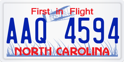NC license plate AAQ4594