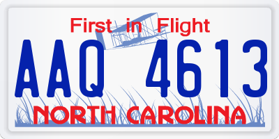NC license plate AAQ4613