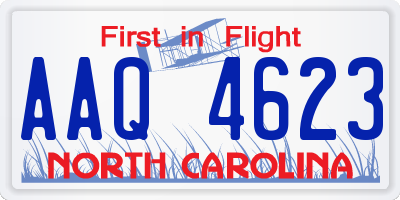 NC license plate AAQ4623