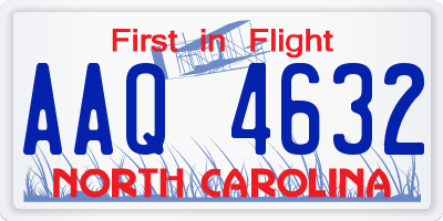 NC license plate AAQ4632