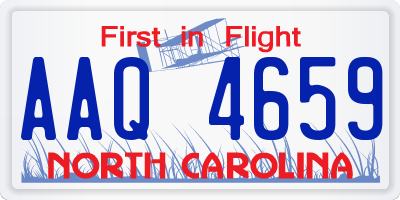 NC license plate AAQ4659