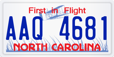 NC license plate AAQ4681
