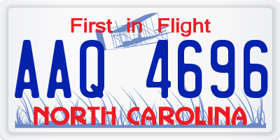 NC license plate AAQ4696