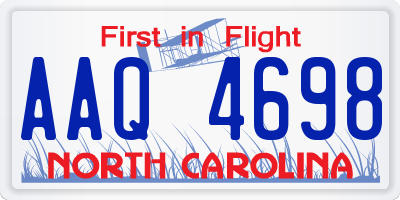 NC license plate AAQ4698