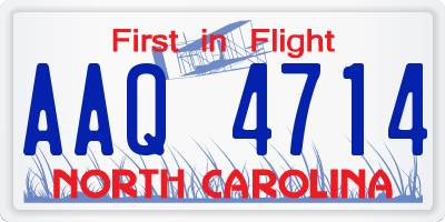 NC license plate AAQ4714
