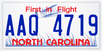 NC license plate AAQ4719