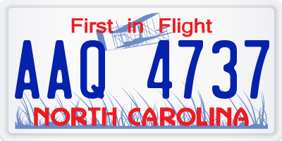 NC license plate AAQ4737