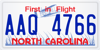 NC license plate AAQ4766