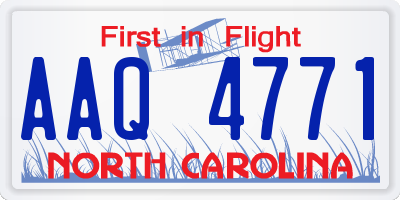 NC license plate AAQ4771