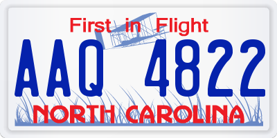 NC license plate AAQ4822