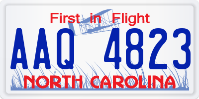 NC license plate AAQ4823