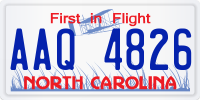 NC license plate AAQ4826