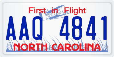 NC license plate AAQ4841
