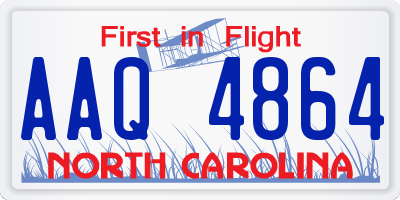 NC license plate AAQ4864