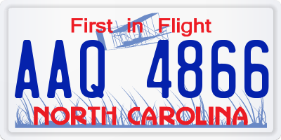 NC license plate AAQ4866