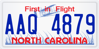 NC license plate AAQ4879