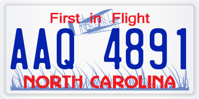 NC license plate AAQ4891