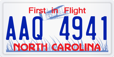 NC license plate AAQ4941