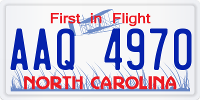 NC license plate AAQ4970